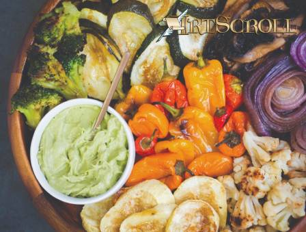 Roasted Vegetable Platter with Creamy Avocado Dip