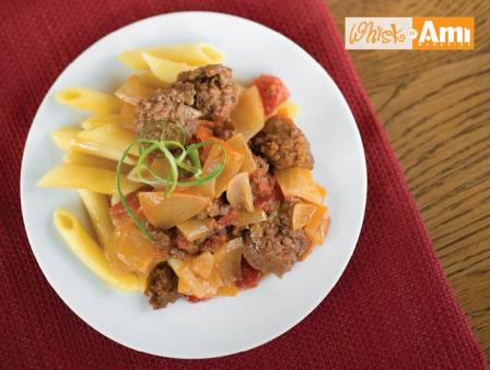 Penne with Tomato Sausage Ragout