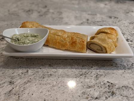 Puff Pastry Fish Loaf with Dill Dip
