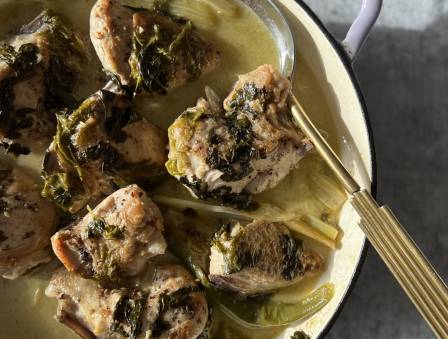 Caramelized Fennel and Braised Chicken