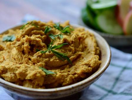Spiced Roasted Carrot Hummus