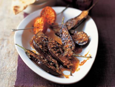 Grilled Aubergines in Honey and Spices