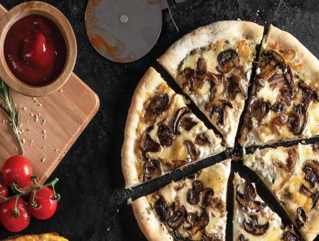 Easy White Pizza with Mixed Wild Mushrooms
