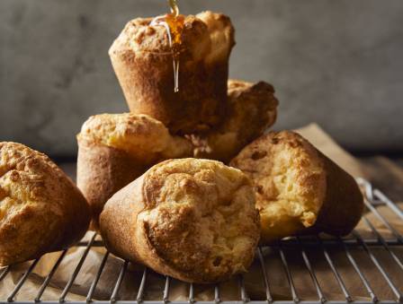 Popovers with Honey Drizzle 