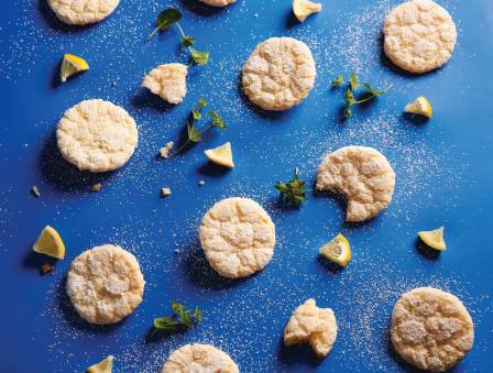 Passover Lemon Crinkle Cookies 