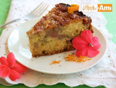 Zesty Rhubarb Ripple Cake