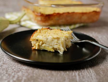 Zucchini Potato Kugel for Passover (Egg Free)