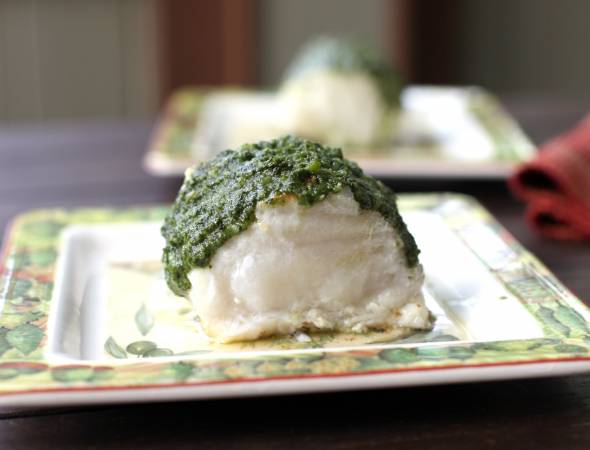 Herb Covered Sea Bass
