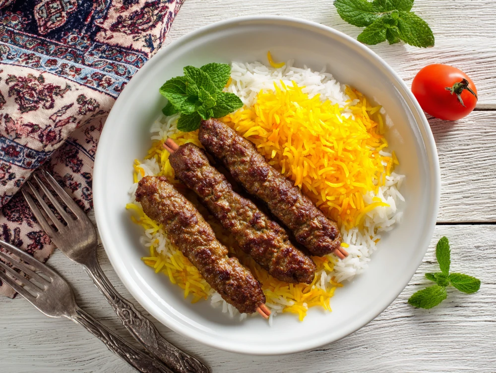 Grilled Lamb Kebobs on Cinnamon Sticks