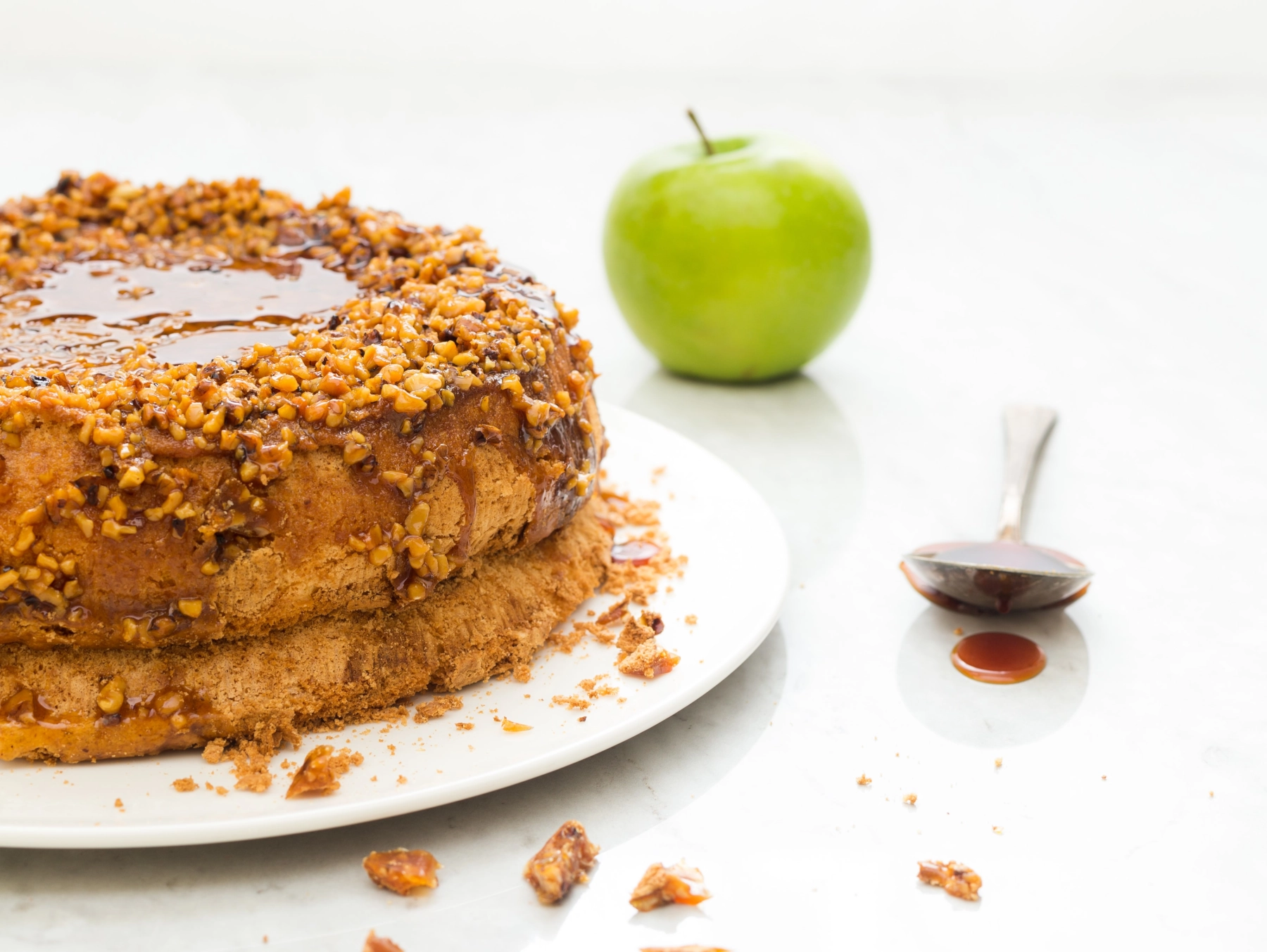 Honeyed-Walnut Glazed Apple Cake (Gluten-Free)