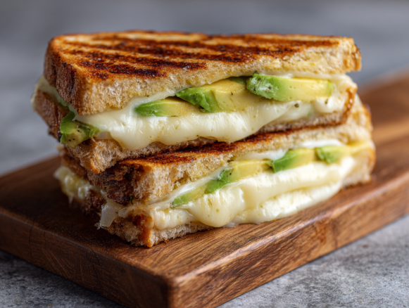 Garlic and Basil Avocado Panini