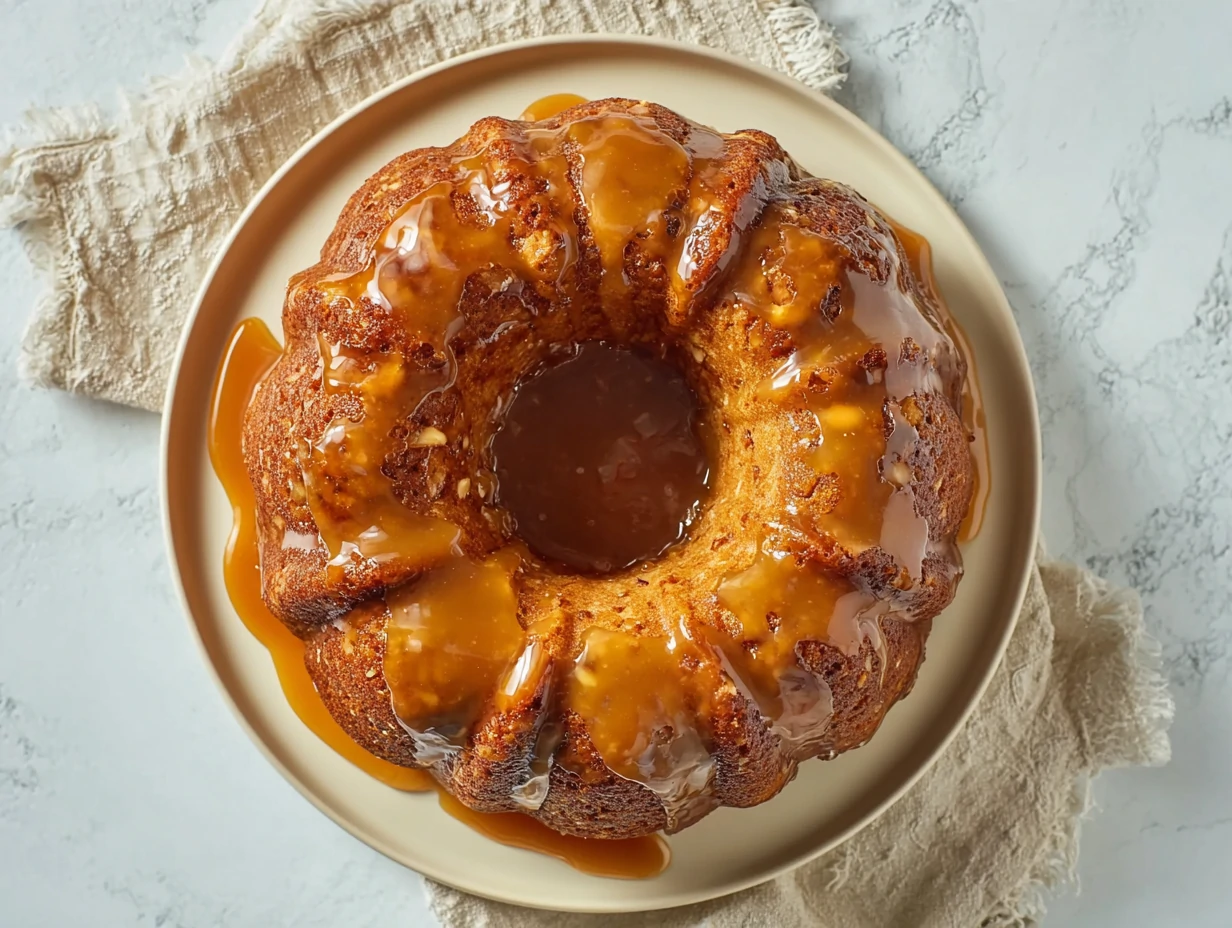 Apple Spice Cake with Caramel Glaze