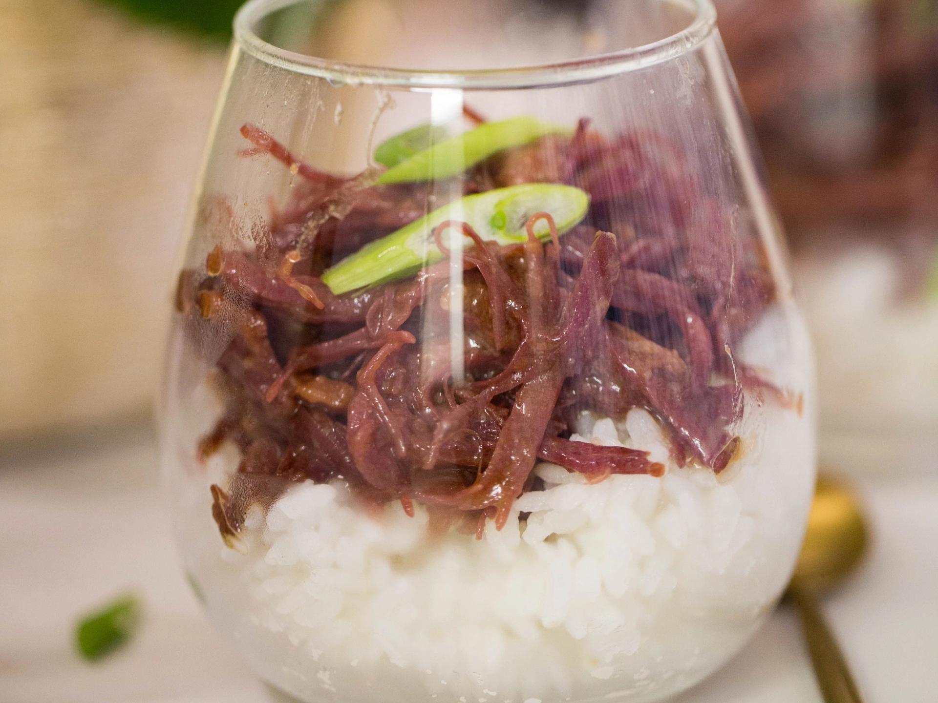 Chinese Pulled Beef Parfaits