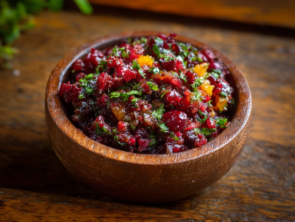 Minted Cranberry Orange Relish
