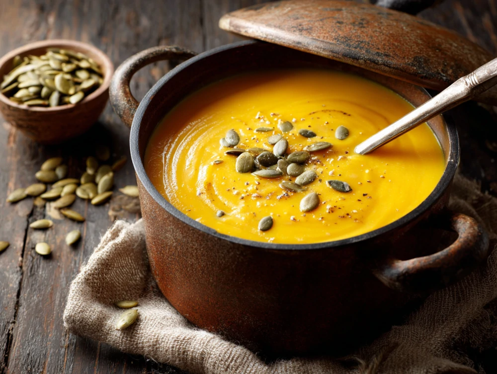 Moroccan Butternut Squash Chickpea Soup