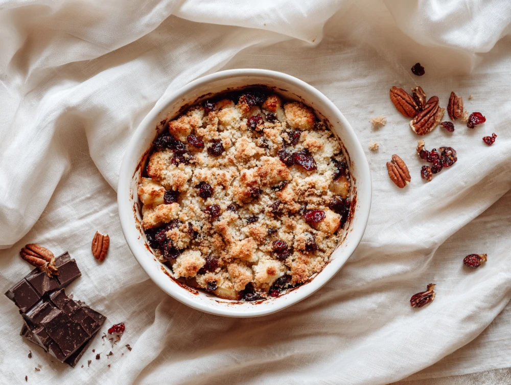 Fruit and Chocolate Crumble