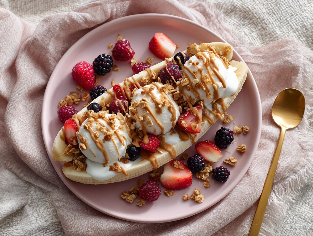 Summer's Banana Split Frozen Yogurt