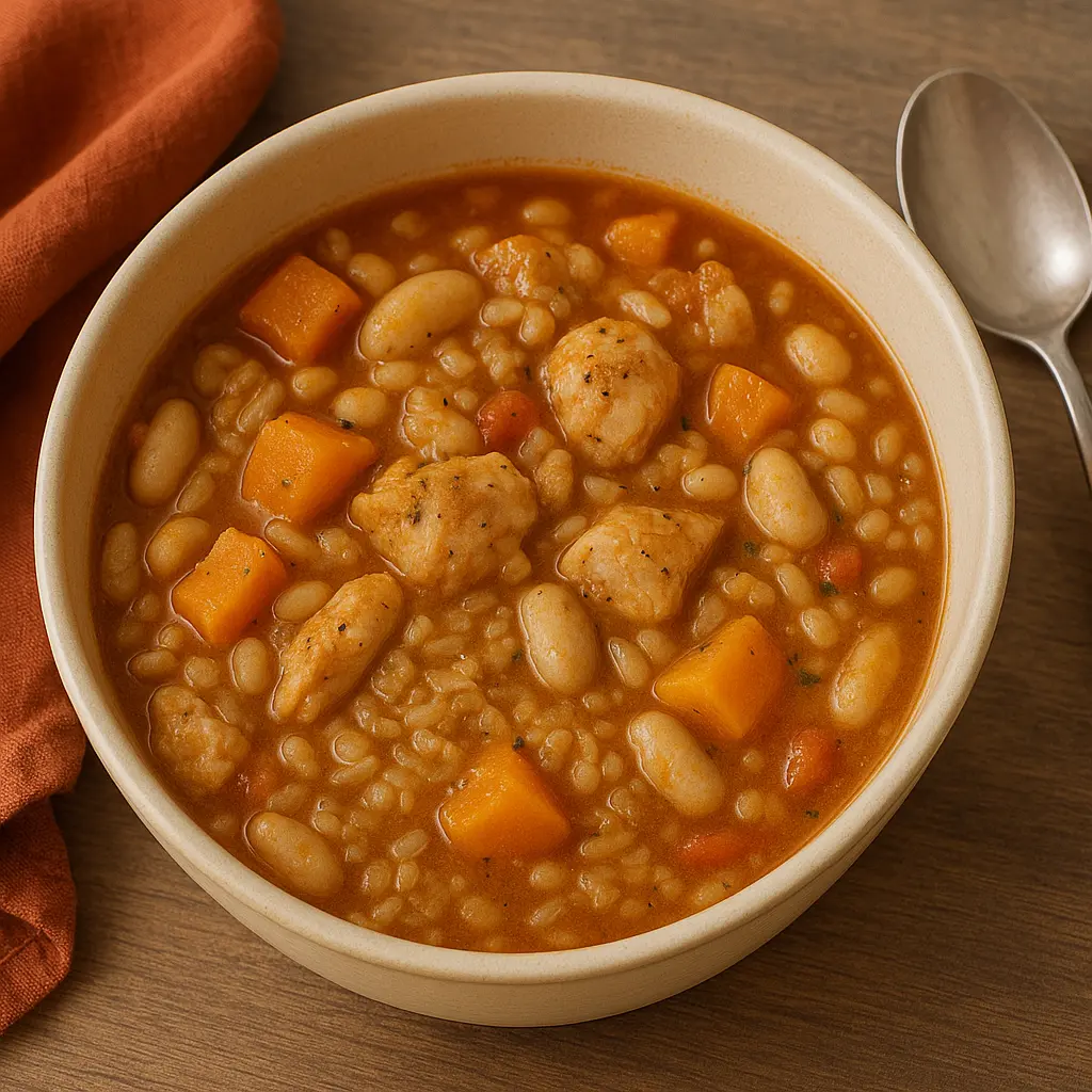 Chicken and Bean Slow Cooker Stew (Kid Friendly)