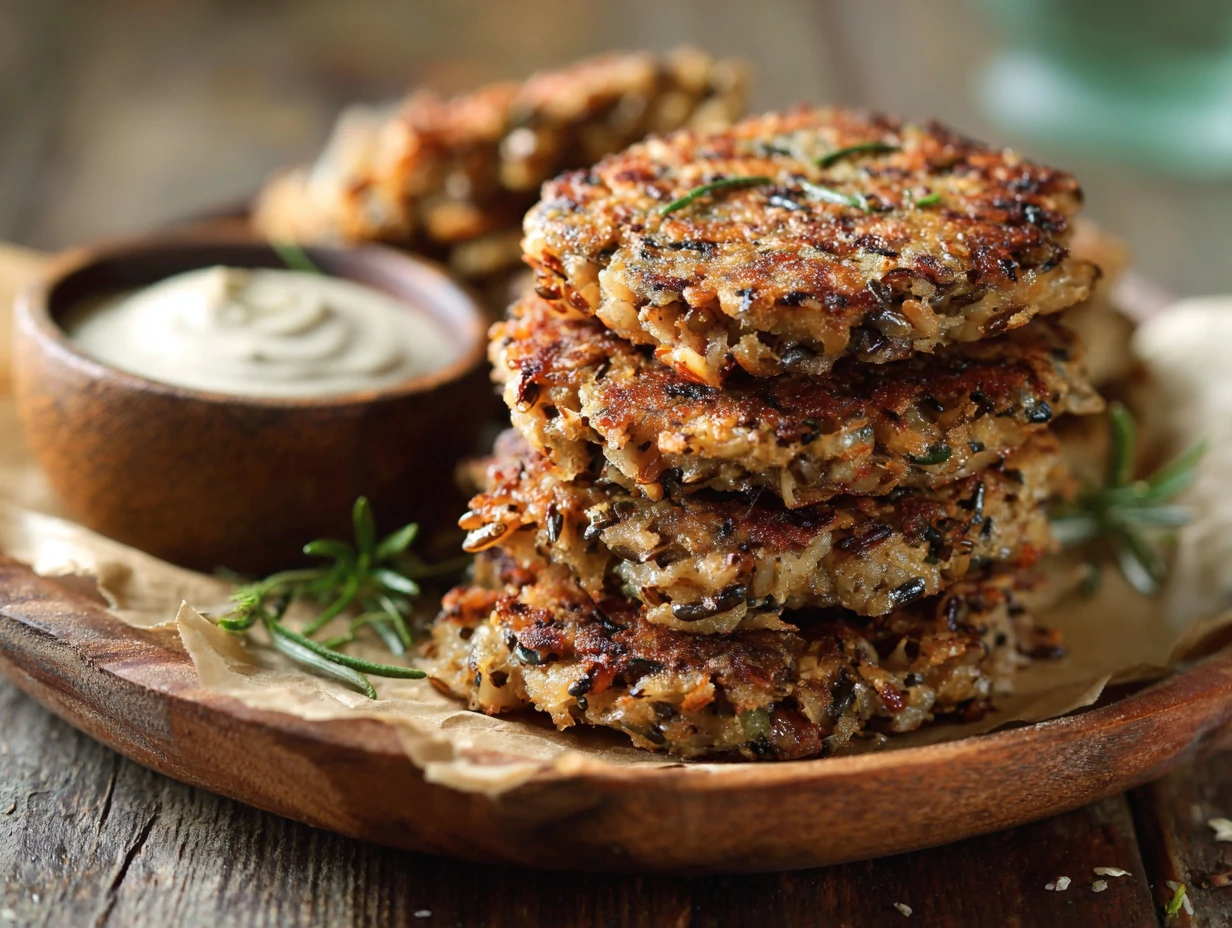 Wild Rice Cakes with Gouda