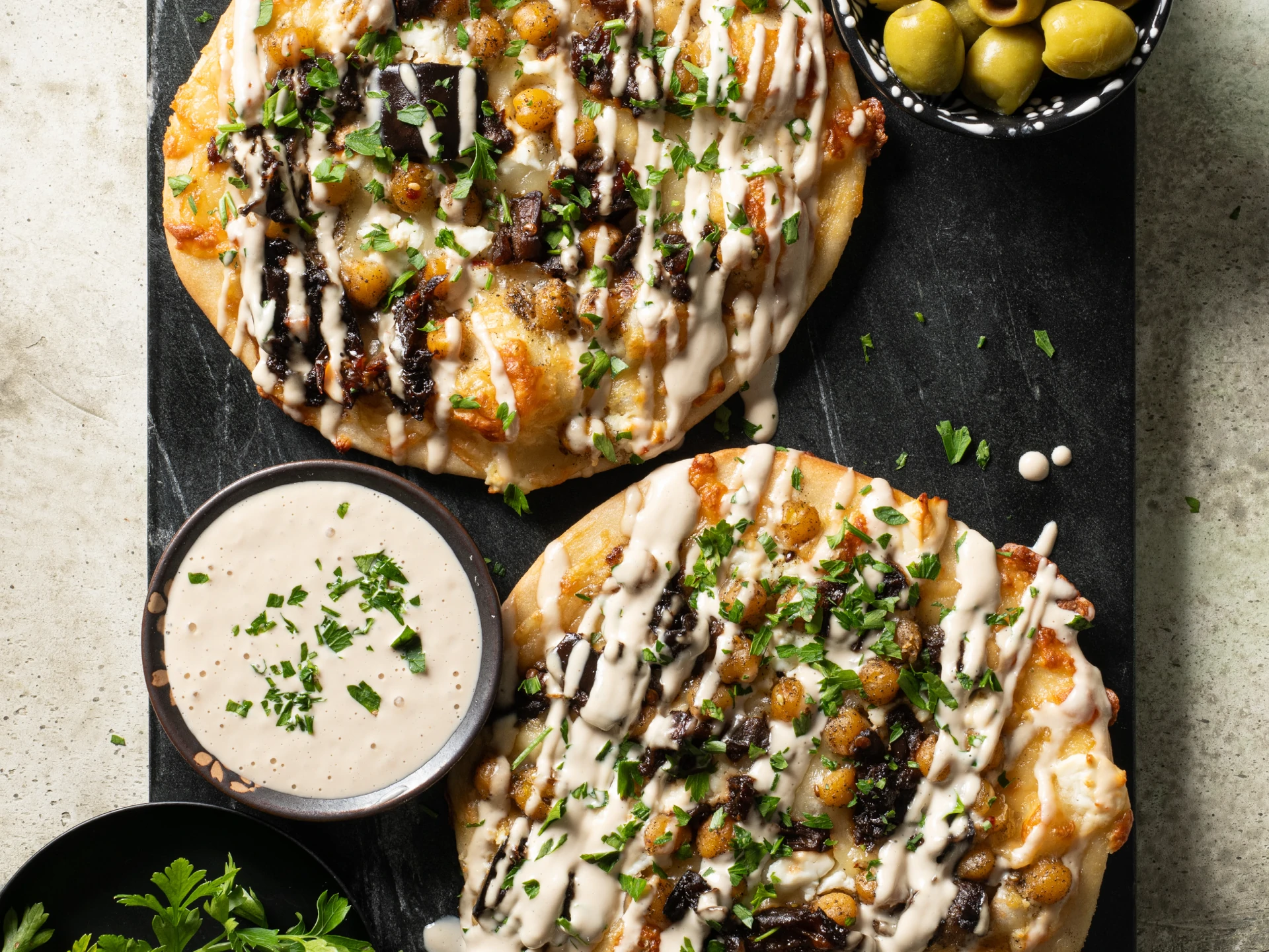 Loaded Middle Eastern Pizza