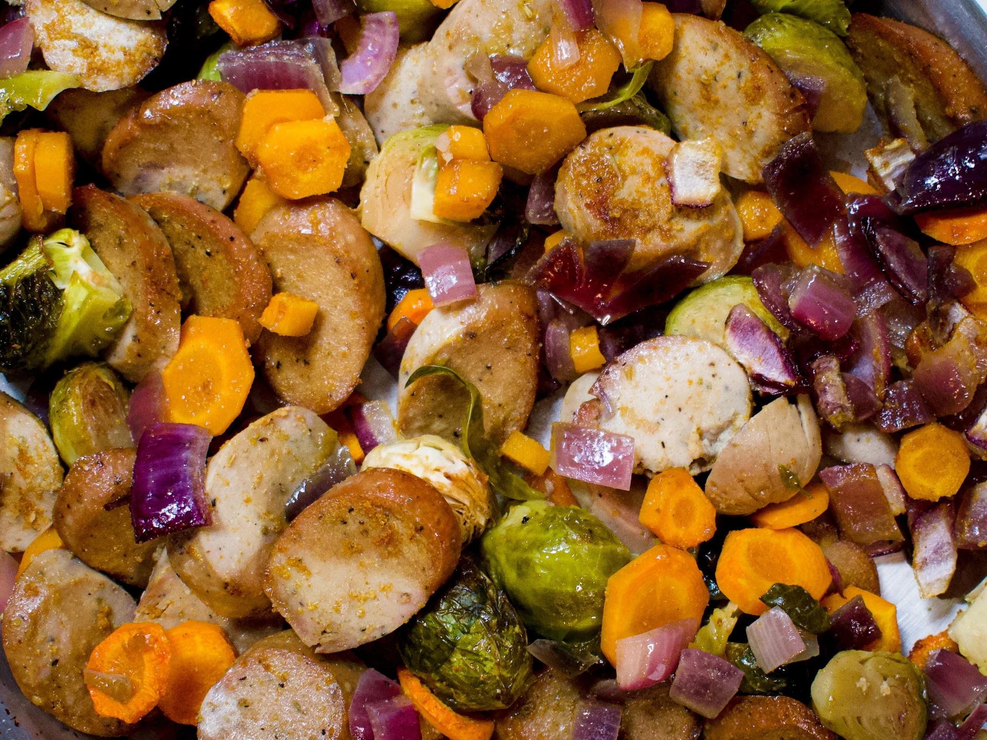 Sheet-Pan Roasted Veggies and Sausage