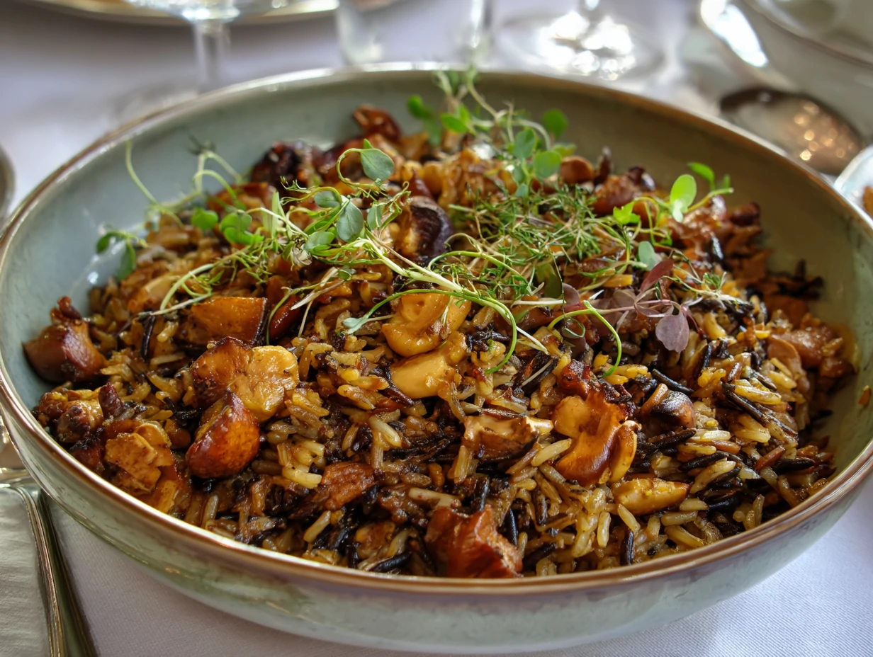 Wild Rice with Mushrooms and Chestnuts