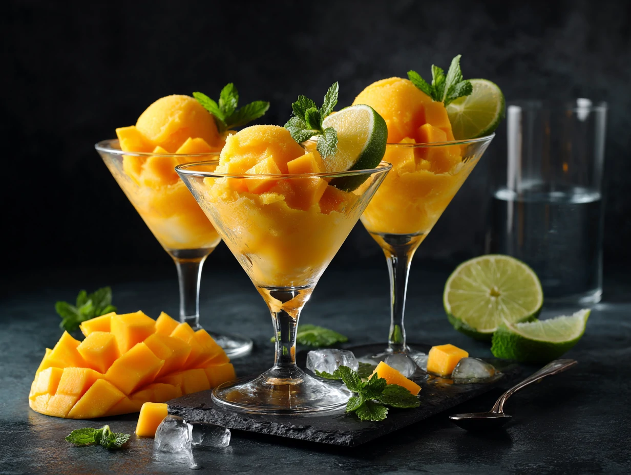 Low-Sugar Mango Sorbet