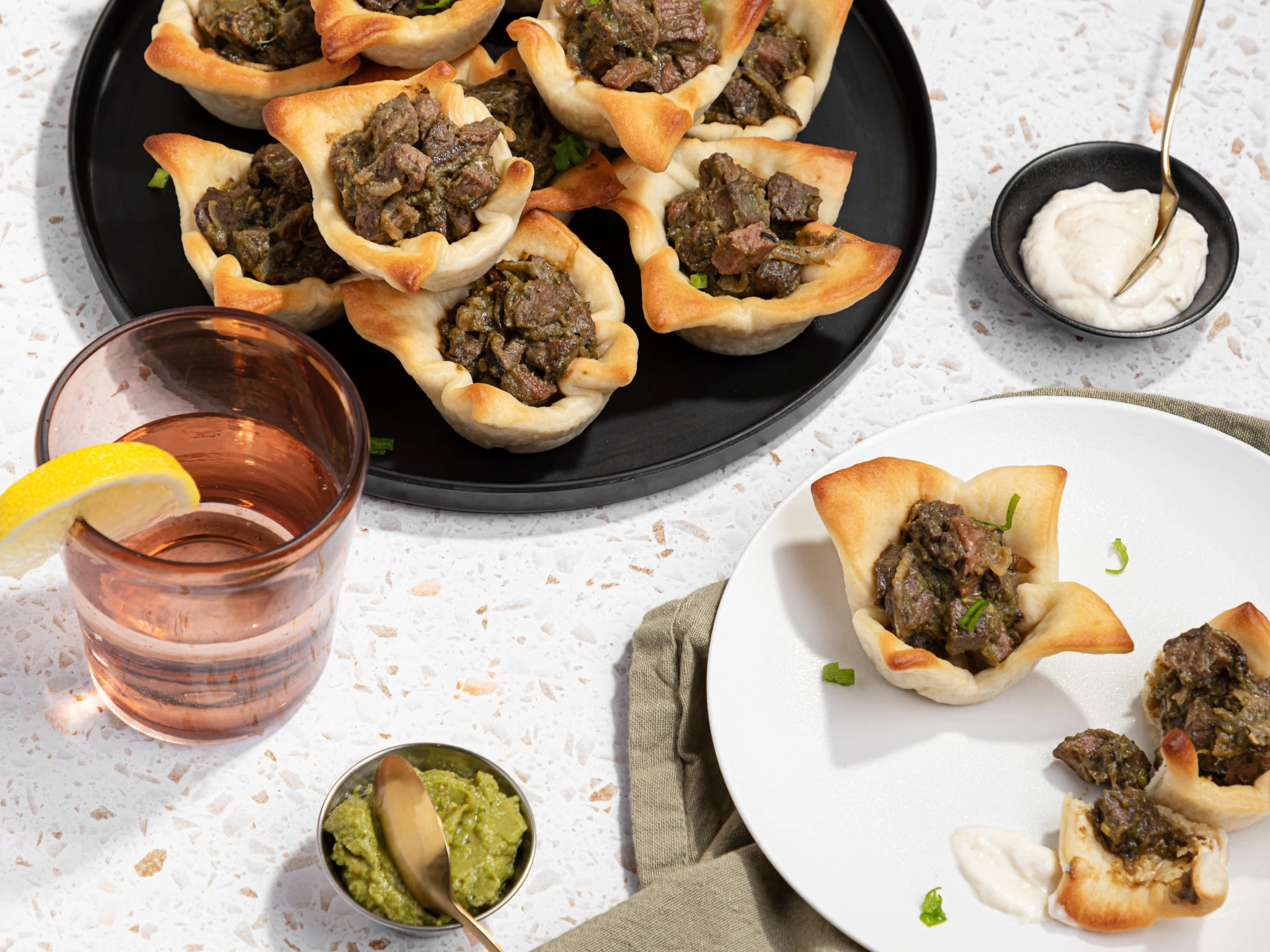 Spinach Pastrami Cups