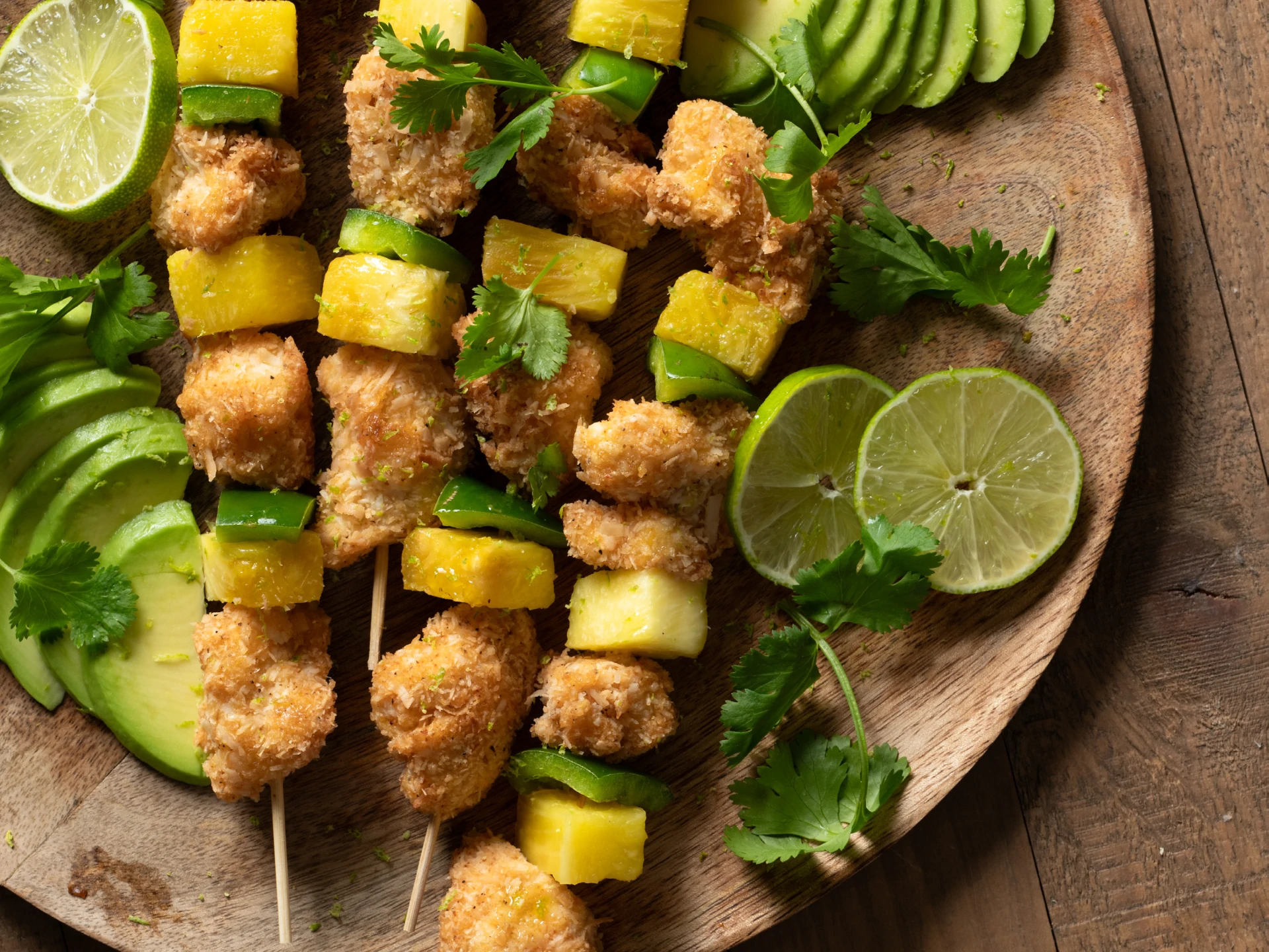 Crispy Island Chicken Skewers