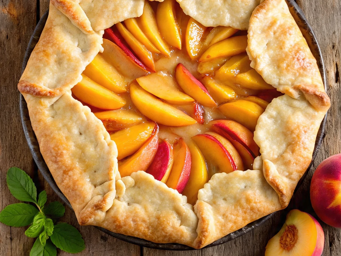Puff Pastry Peach Galette