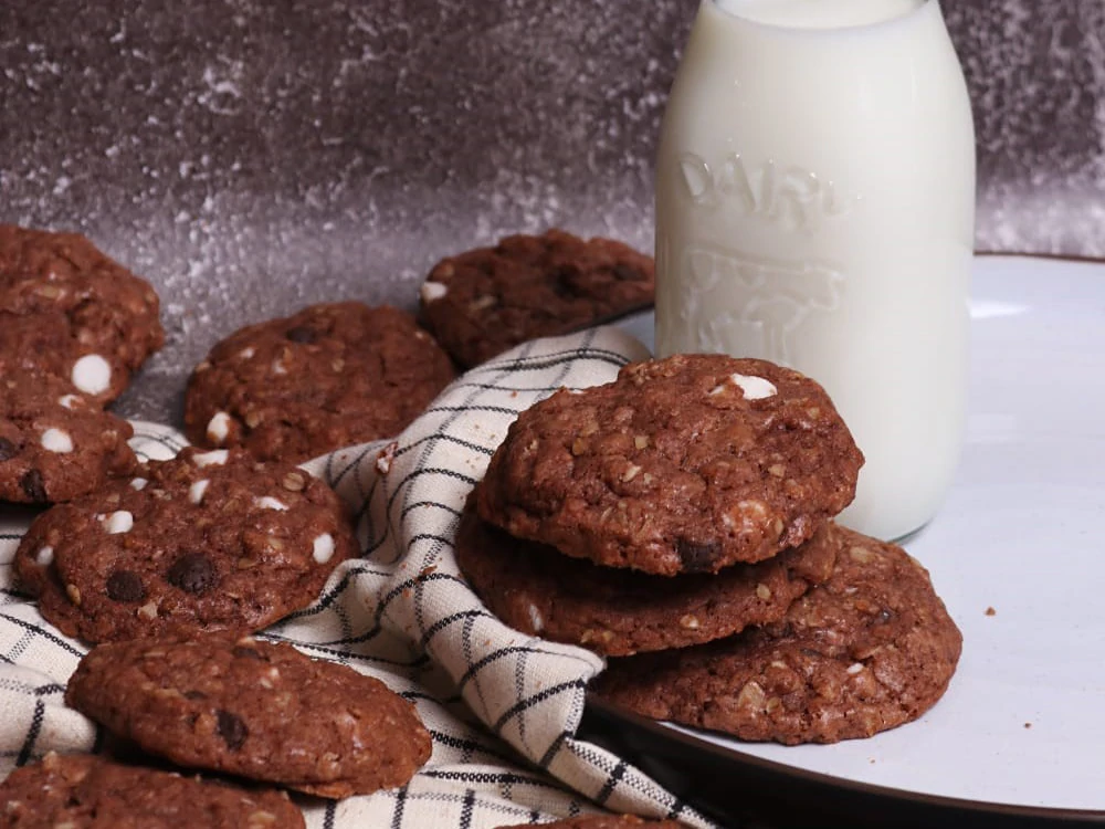 Double Chocolate Oatmeal Cookies
