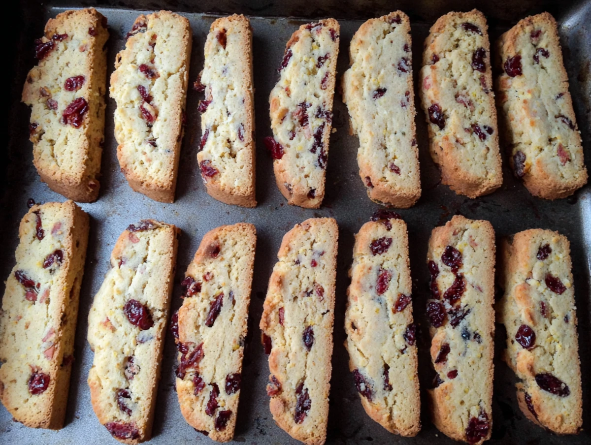Low Fat Lemon Cranberry Biscotti