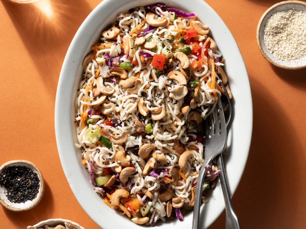 Crunchy Cooked Ramen Cabbage Salad