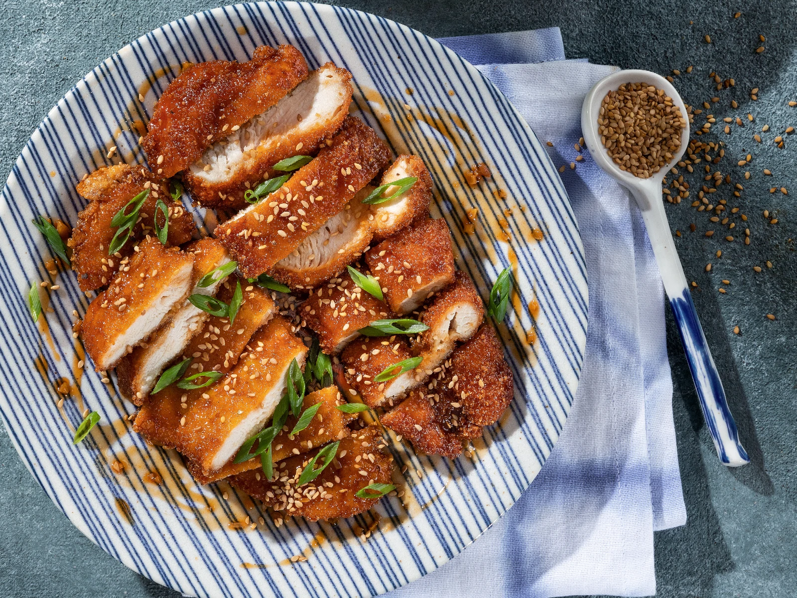 Spicy Maple-Bourbon Chicken Katsu
