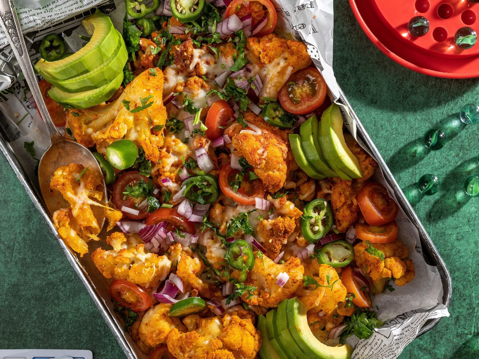 Cheesy Cauliflower Nachos