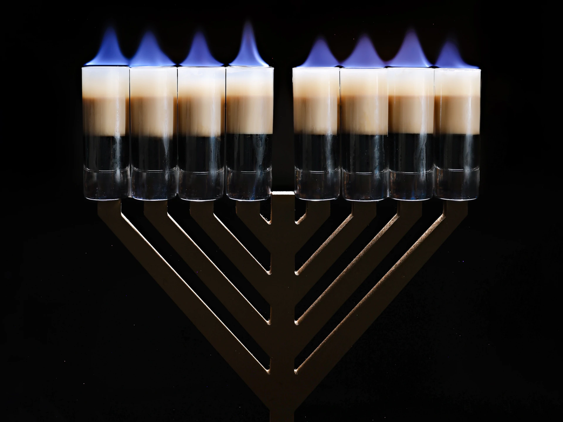Flaming Menorah Shots