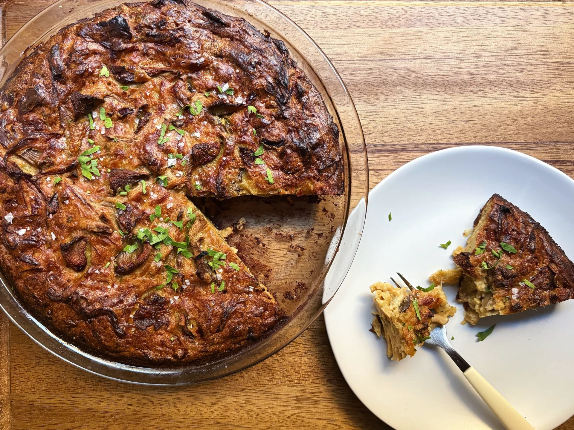 Mushroom and Caramelized Onion Kugel