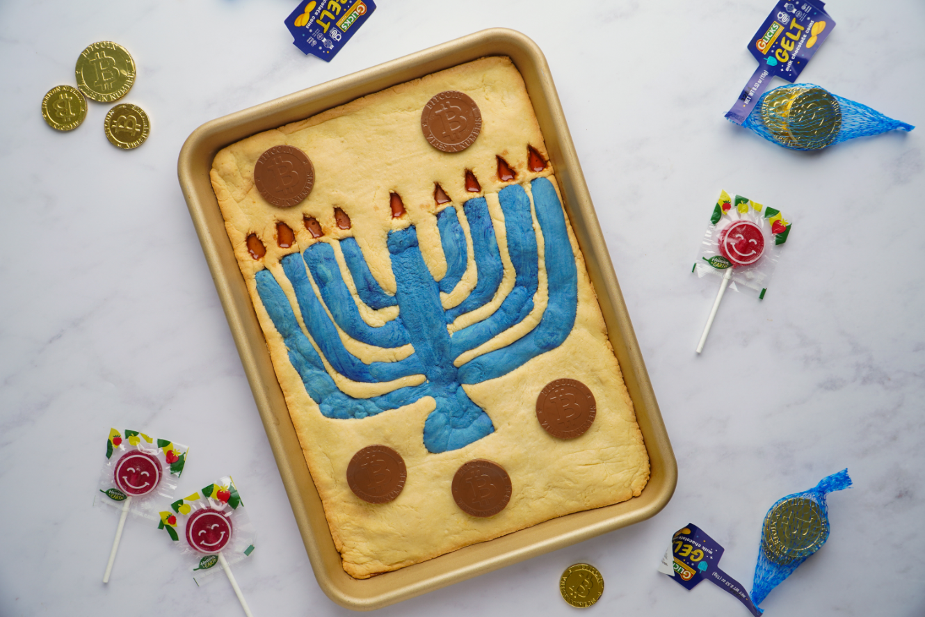 Easy Sheet Pan Menorah Cookie