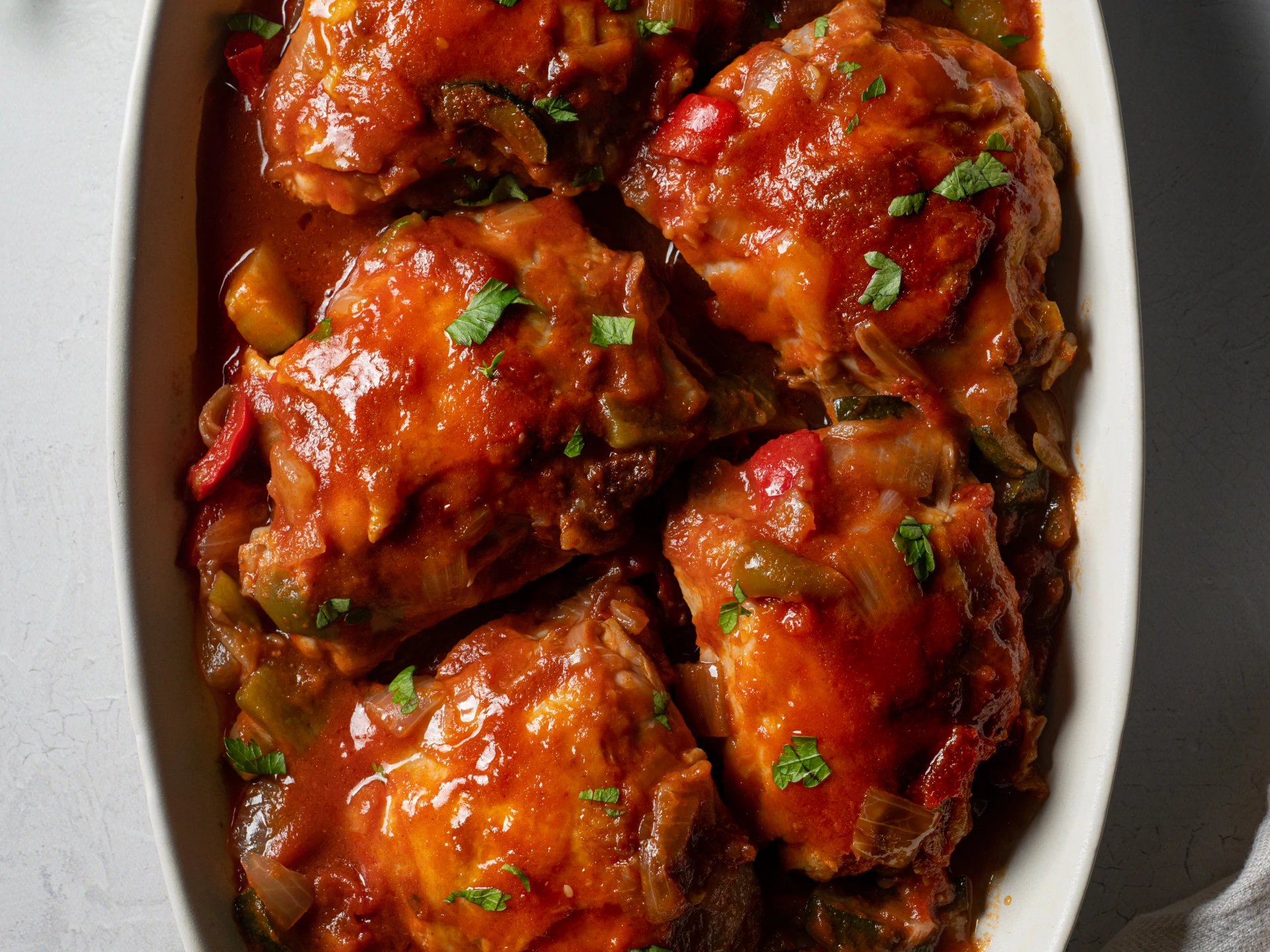 Lecso Chicken on the Bone (Slow Cooker)