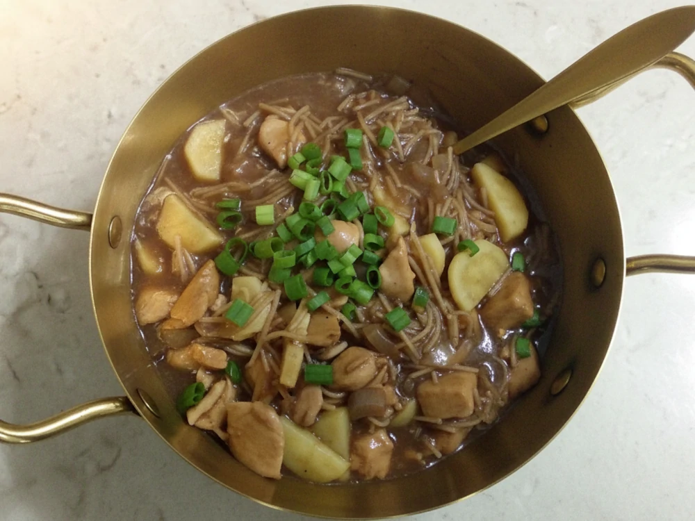 Sticky Soy-Honey Chicken with Snap Peas and Vermicelli
