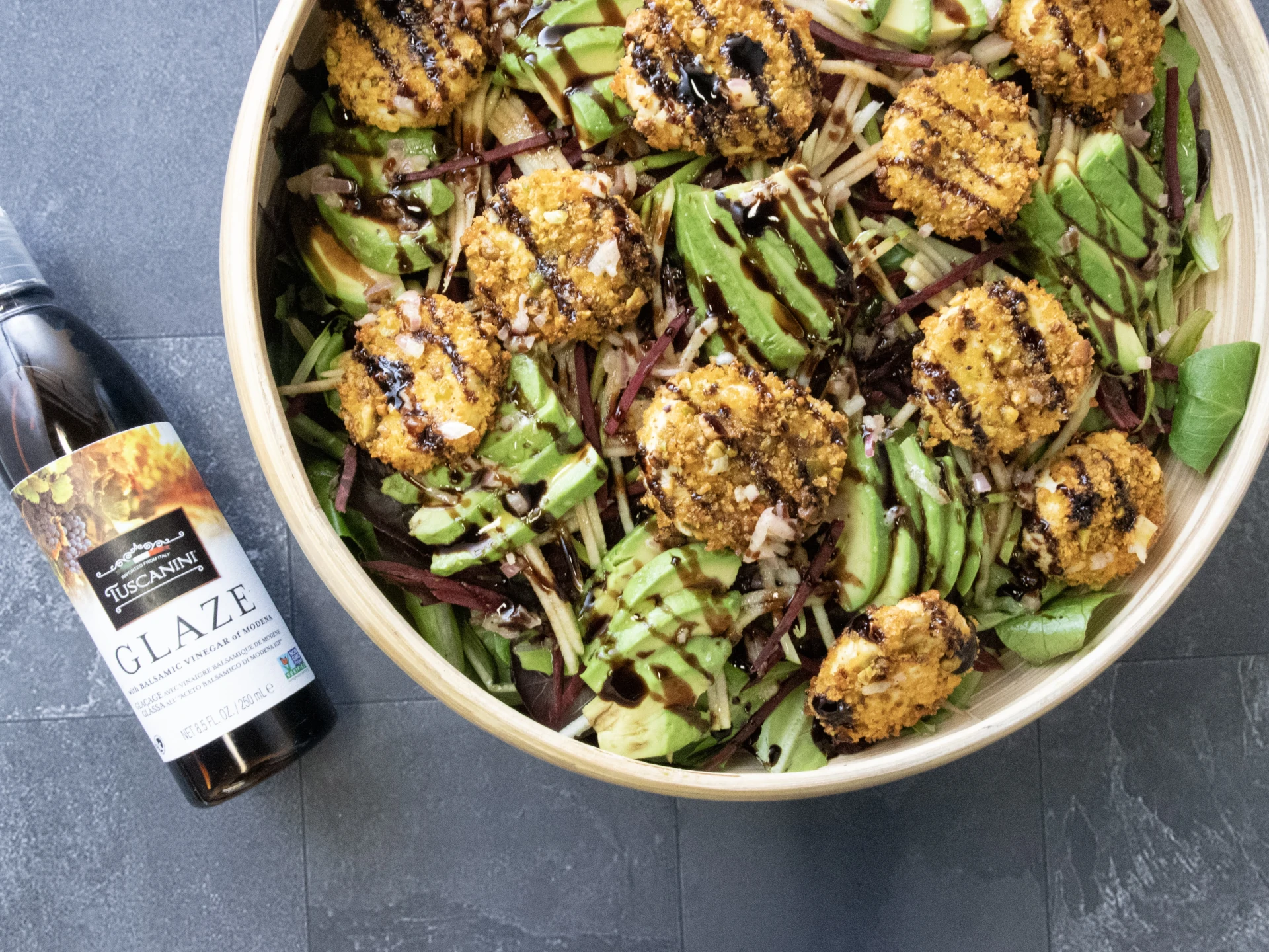 Pistachio-Crusted Goat Cheese Salad