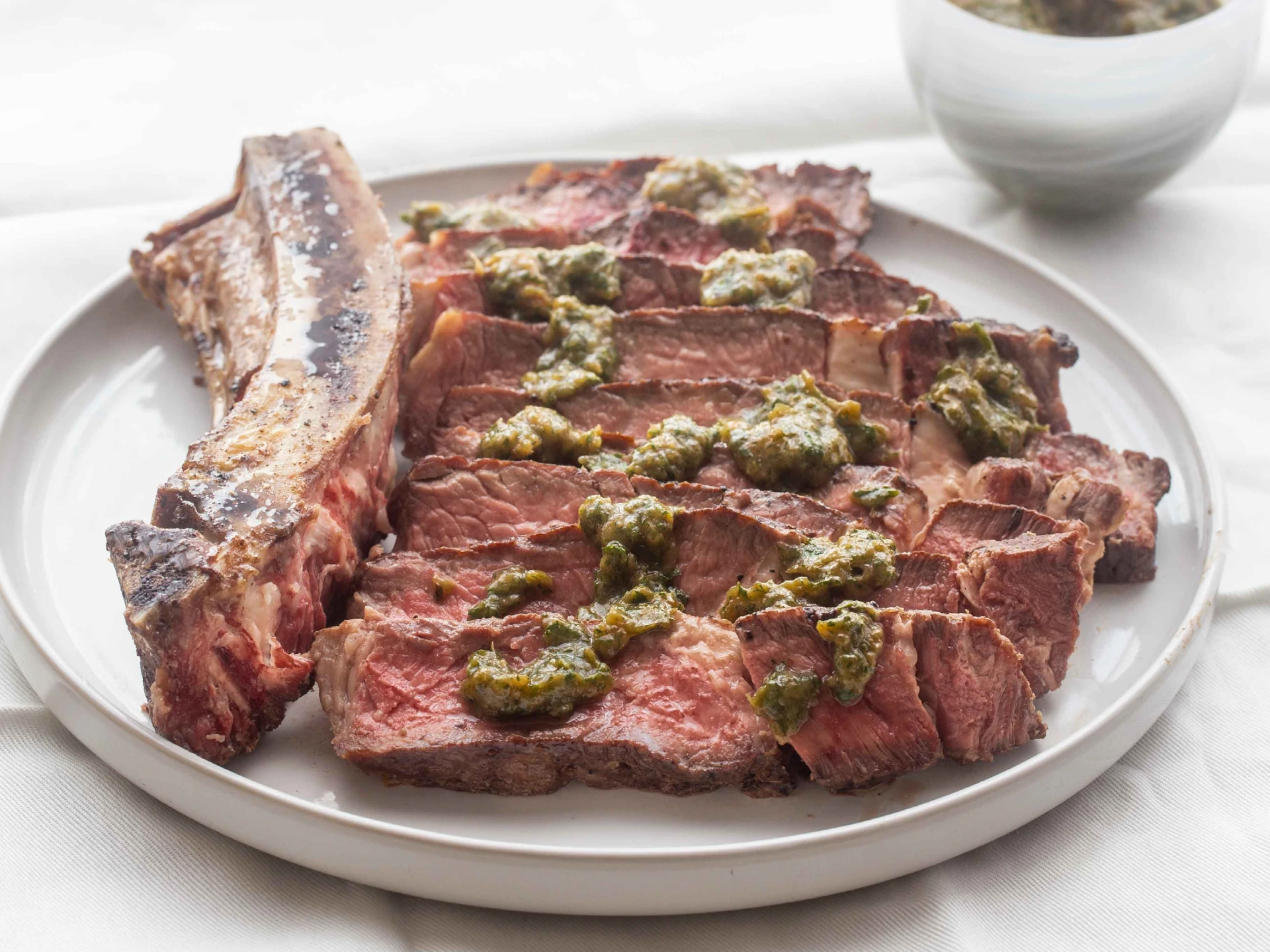 Cowboy Steak with Roasted Shallot Gremolata