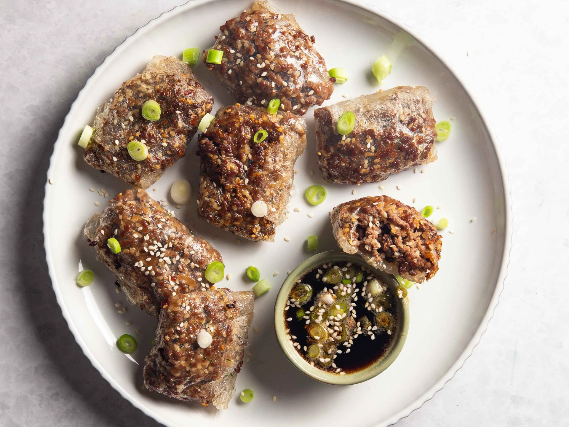 Rice Paper Beef Dumplings