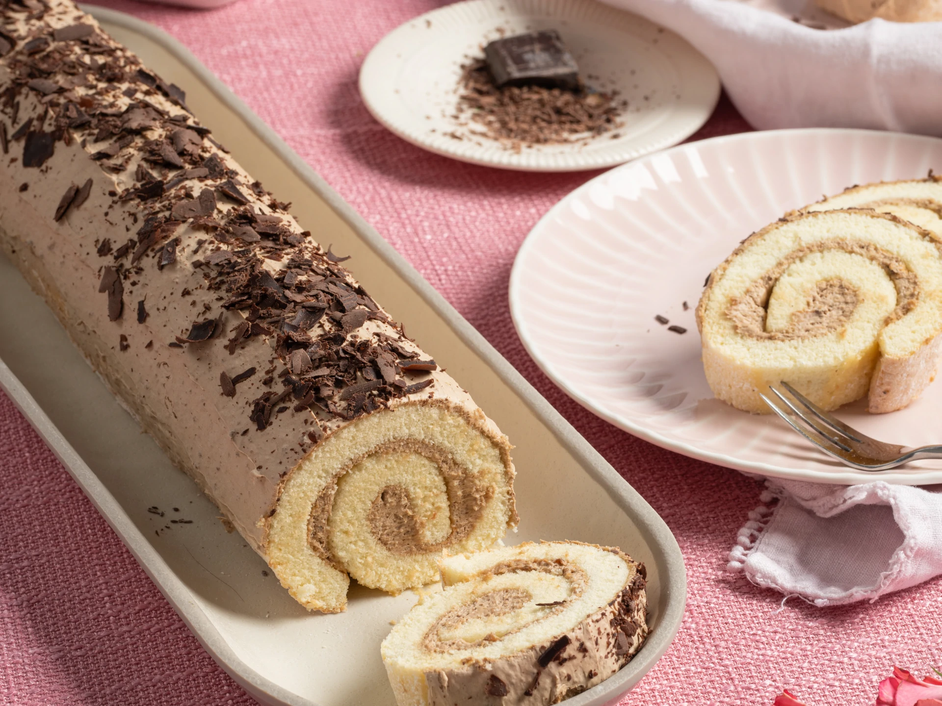 Frosted Coffee Roulade