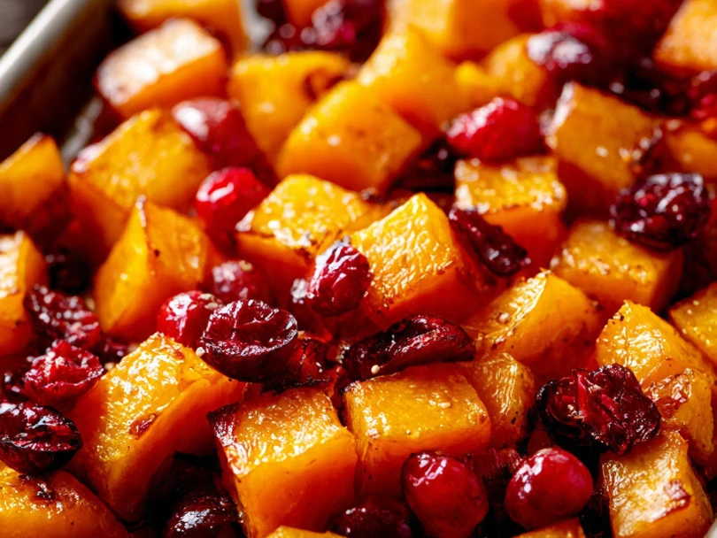 Candied Butternut Squash and Cranberries