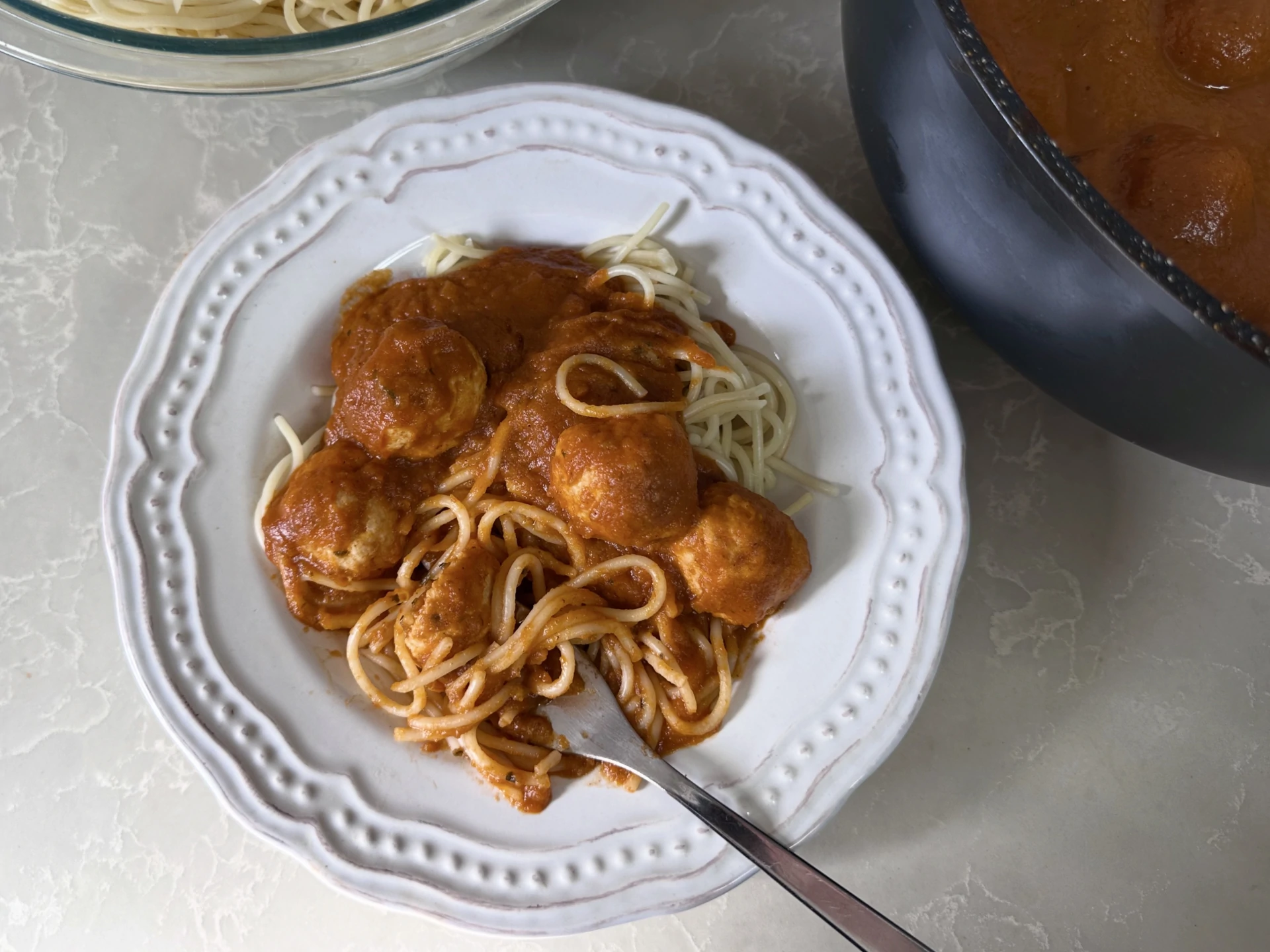 Mini Chicken Meatballs in Veggie Marinara