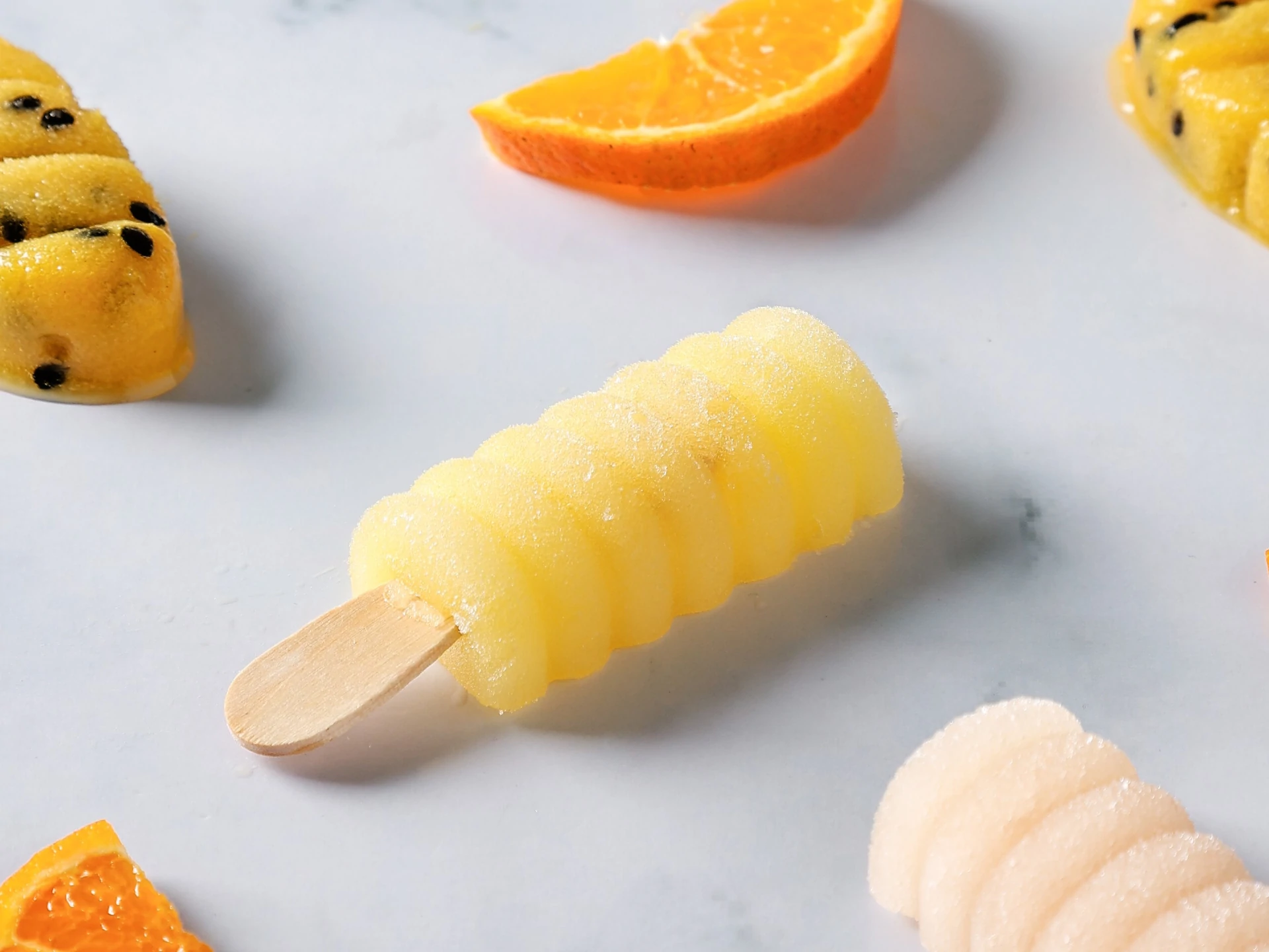Orange Fizz Sorbet Pops