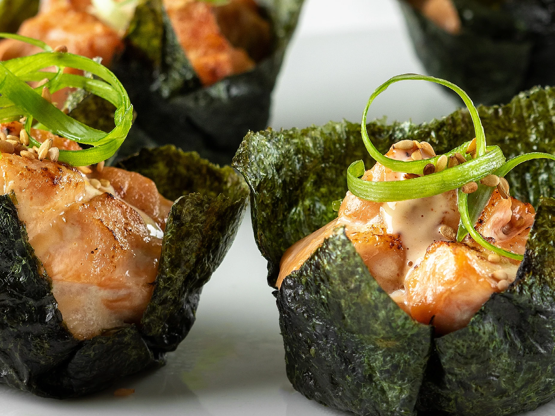 Baked Salmon Sushi Cups