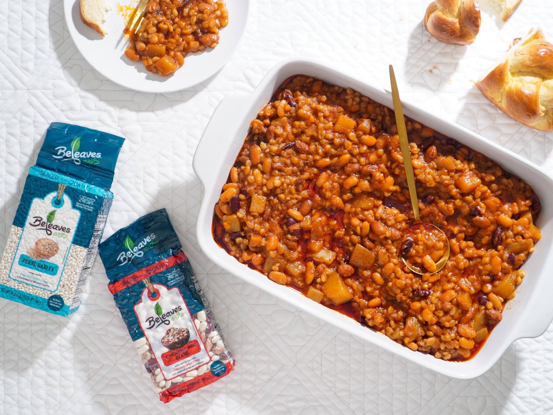 Savory Parve Cholent (No One Will Miss the Meat!)