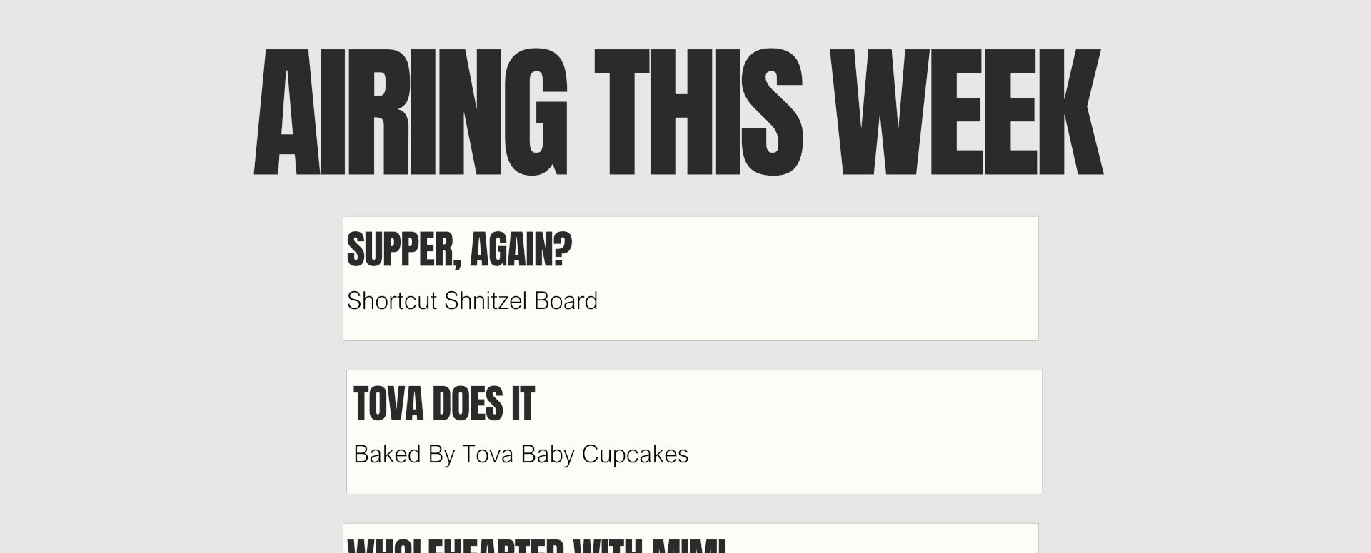 Here’s What’s Airing This Week. Don’t Miss it!